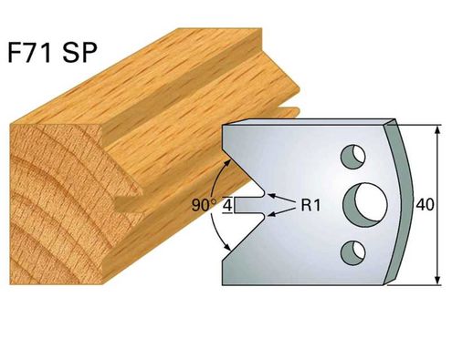 Profilmesser HOLZPROFI 40x4mm Nr.71