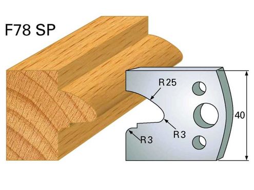 Profilmesser HOLZPROFI 40x4mm Nr.78