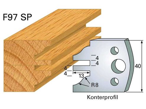 Konterprofilmesser HOLZPROFI 40x4mm Nr.97