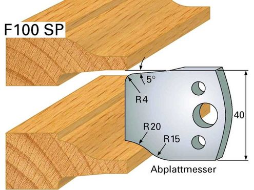 Abplattmesser HOLZPROFI 40x4mm Nr.100