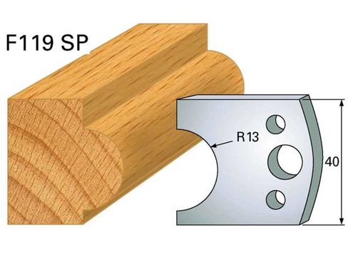 Profilmesser HOLZPROFI 40x4mm Nr.119