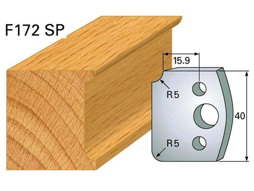 Abrundmesser u. Hohlkehlmesser 40x4mm Nr.172