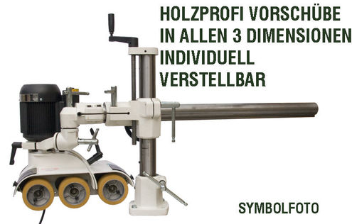 Vorschub Holzprofi HP44, 8 Geschw., 4 Rollen