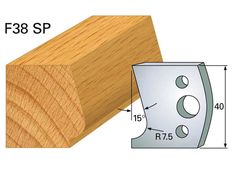 Profilmesser HOLZPROFI 40x4mm Nr.38